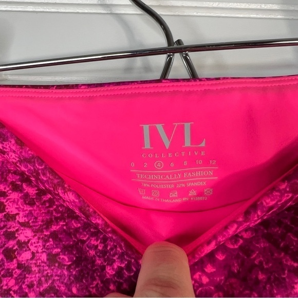 IVL Collective Athletic Yoga Leggings Got Pink Snake Print Sz 4 - Picture 5 of 10